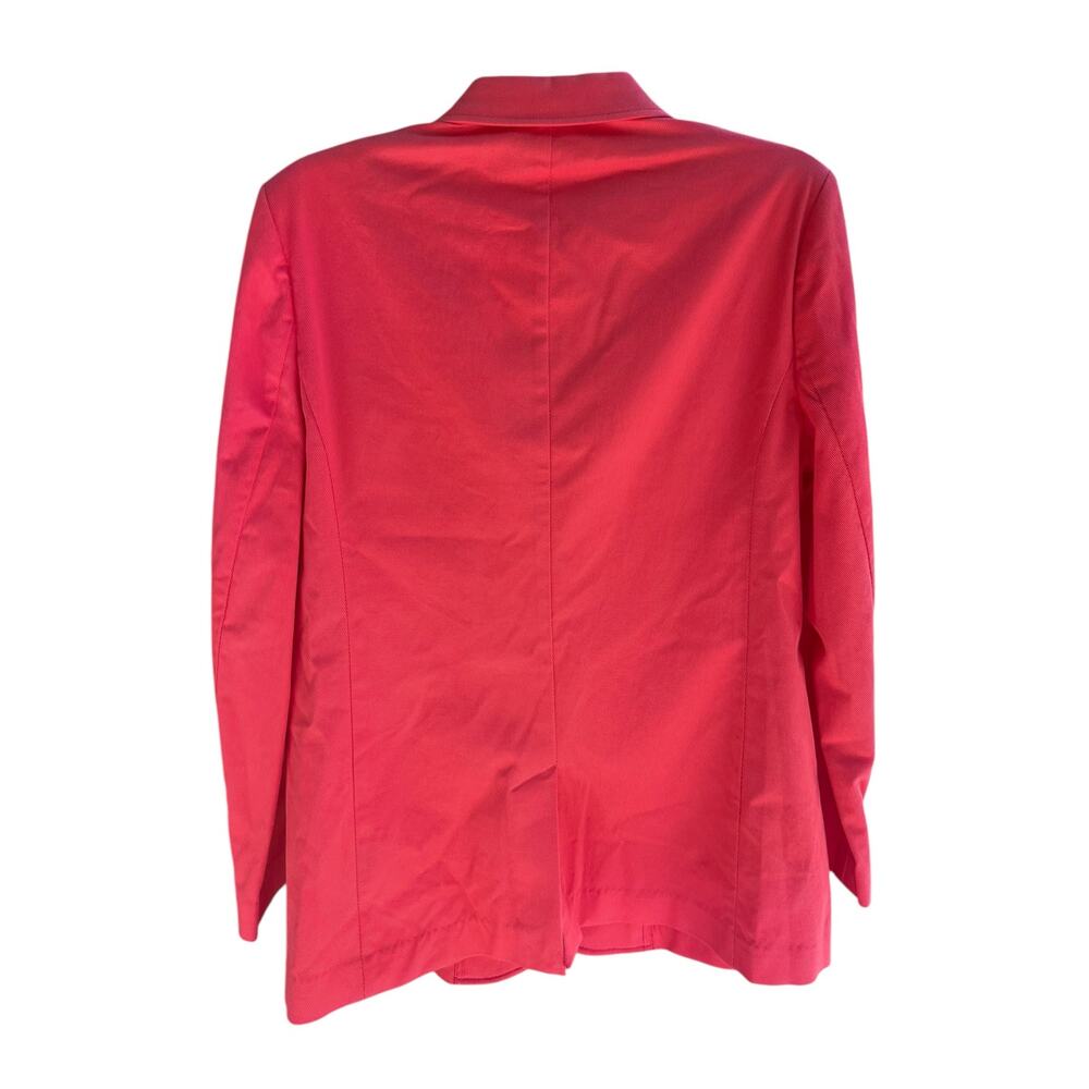 $288 J. McLaughlin Vesta Linen Twill Blazer | Sz 10, Deep Coral Orange NEW - Picture 8 of 8